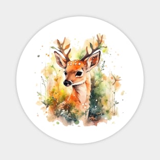 deer watercolor Magnet